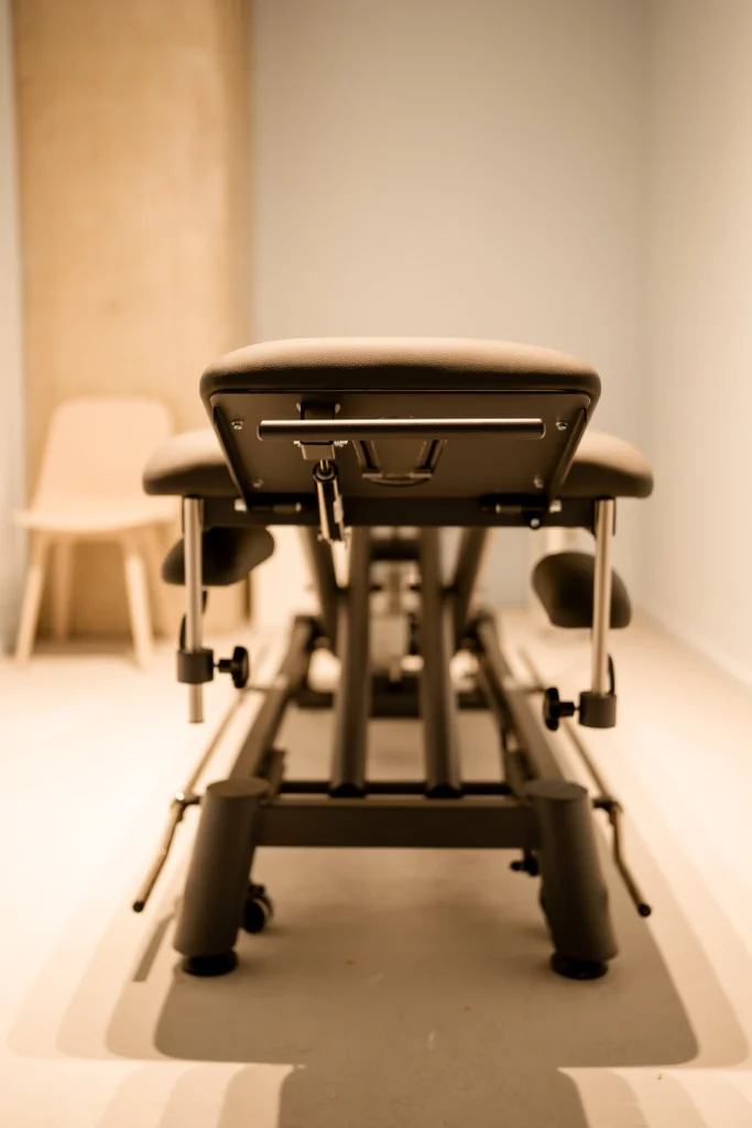 Behandelbank in een moderne behandelruimte van F3 Gym Hertekade Rotterdam